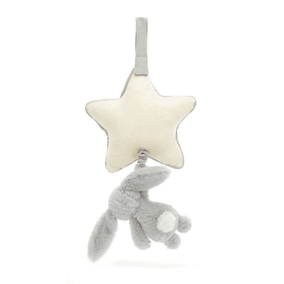 Jellycat Bashful - Silver Bunny Musical Pull Soft Toy Jellycat 