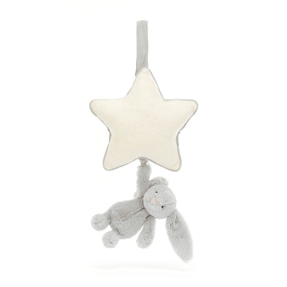 Jellycat Bashful - Silver Bunny Musical Pull Soft Toy Jellycat 