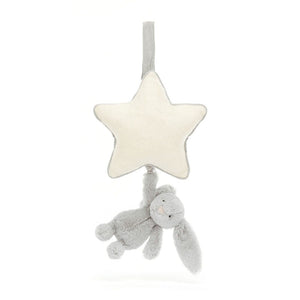 Jellycat Bashful - Silver Bunny Musical Pull