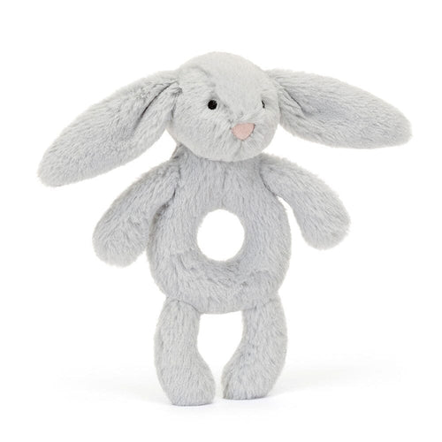 Jellycat Bashful - Silver Bunny Ring Rattle