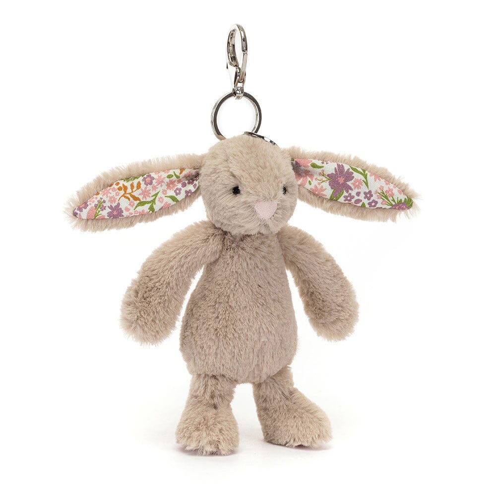 Jellycat Blossom Bashful - Beige Bunny Petal Bag Charm Soft Toy Jellycat 