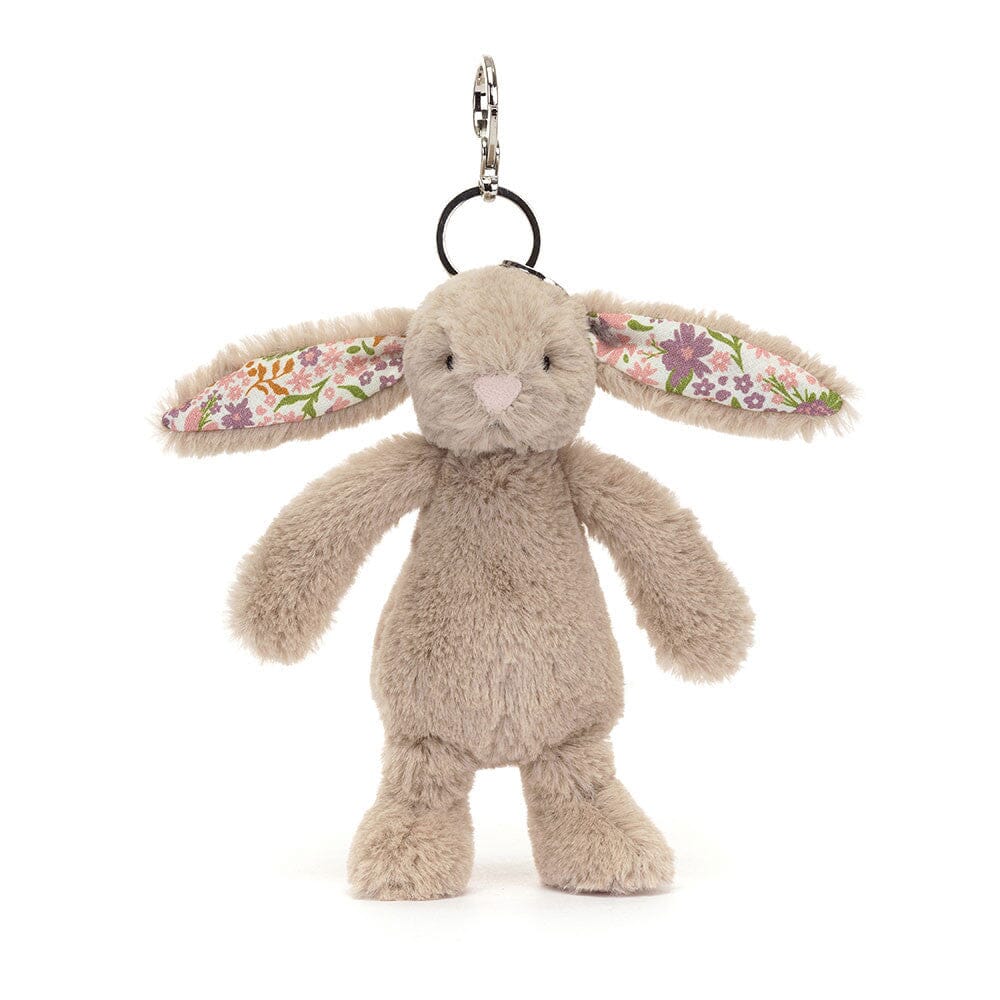 Jellycat Blossom Bashful - Beige Bunny Petal Bag Charm Soft Toy Jellycat 