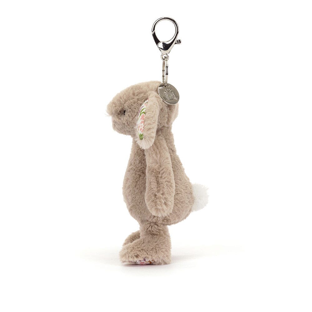 Jellycat Blossom Bashful - Beige Bunny Petal Bag Charm Soft Toy Jellycat 