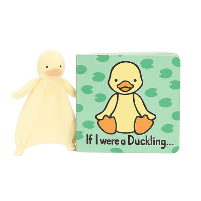 Jellycat Bundle - Bashful Duckling Comforter & If I Were a Duckling Book Bundle Jellycat 