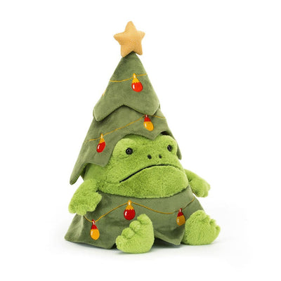 Jellycat - Christmas Tree Ricky Rain Frog Soft Toy Jellycat 