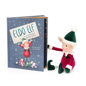 Jellycat - Eldo Elf and the Patchwork Bashful Bunny Book and Eldo Elf