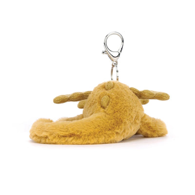 Jellycat Golden Dragon Bag Charm Soft Toy Jellycat 