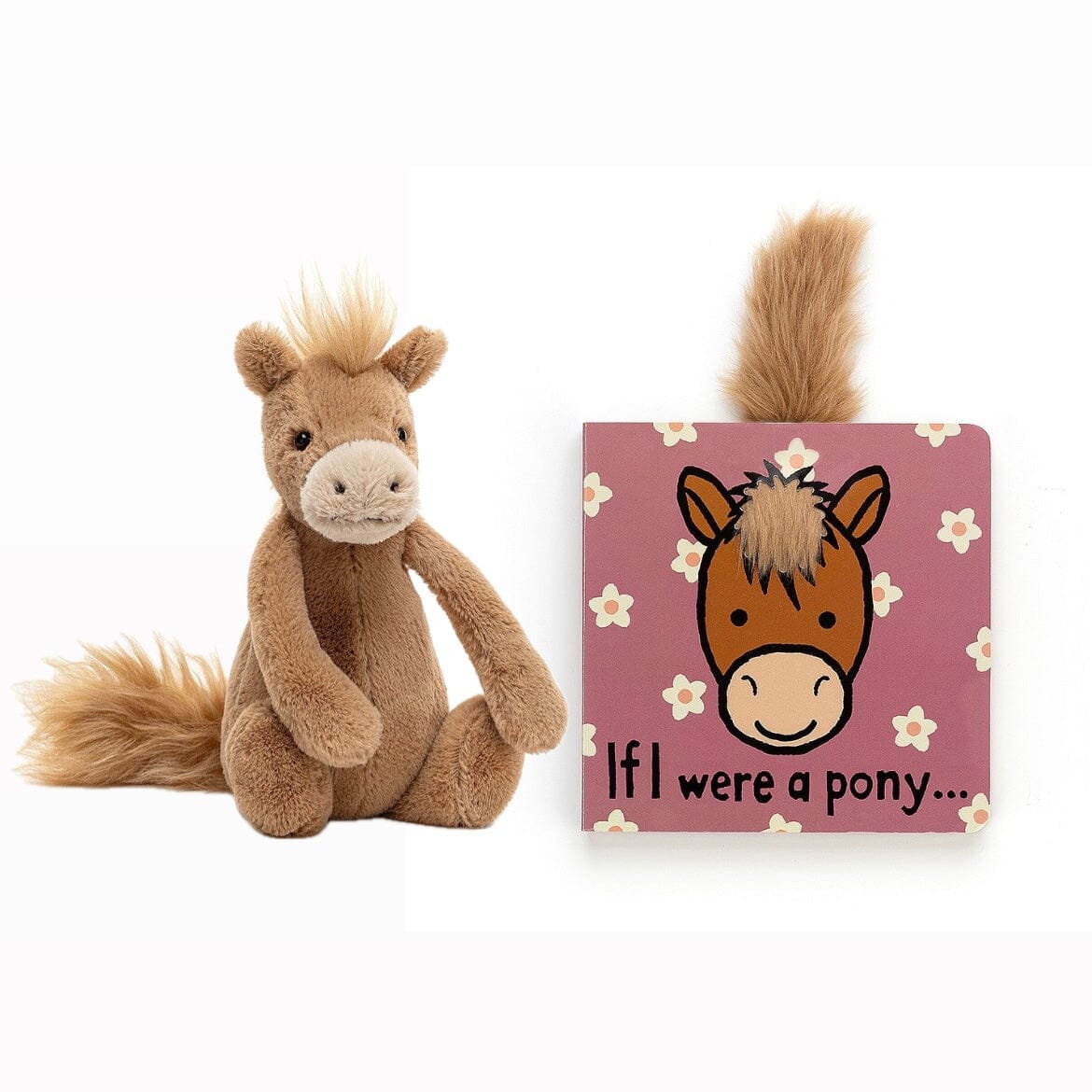 Jellycat If I Were A Pony Book & Bashful Pony Medium Bundle Jellycat 