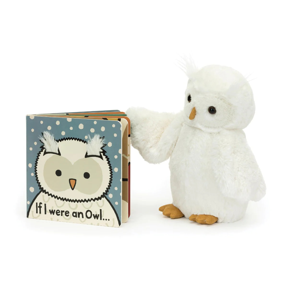 Jellycat Jellycat If I Were A Owl Board Book & Bashful Owl Medium Bundle Jellycat 