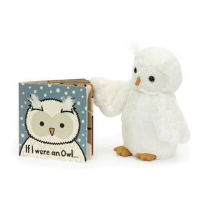 Jellycat - If I Were A Owl Board Book & Bashful Owl Medium