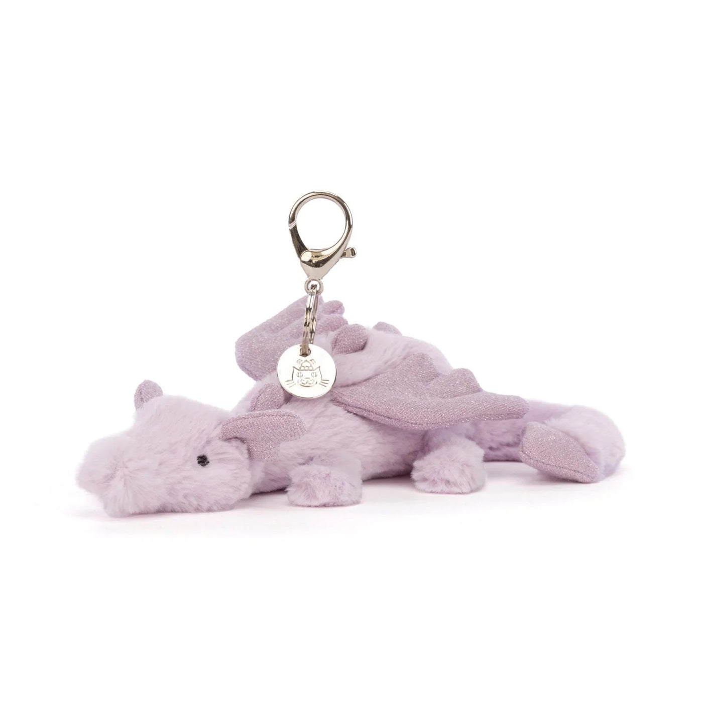 Jellycat Lavender Dragon Bag Charm Soft Toy Jellycat 