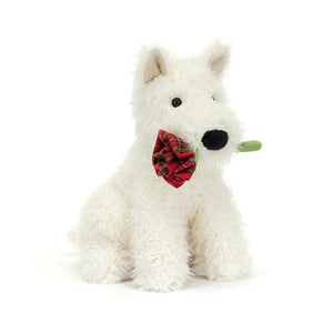 Jellycat - Munro Dog Holding Rose - 'Love You'