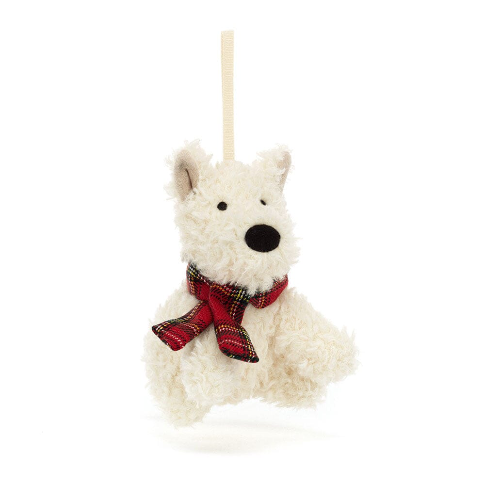 Jellycat - Munro Scottie Dog Decoration Soft Toy Jellycat 