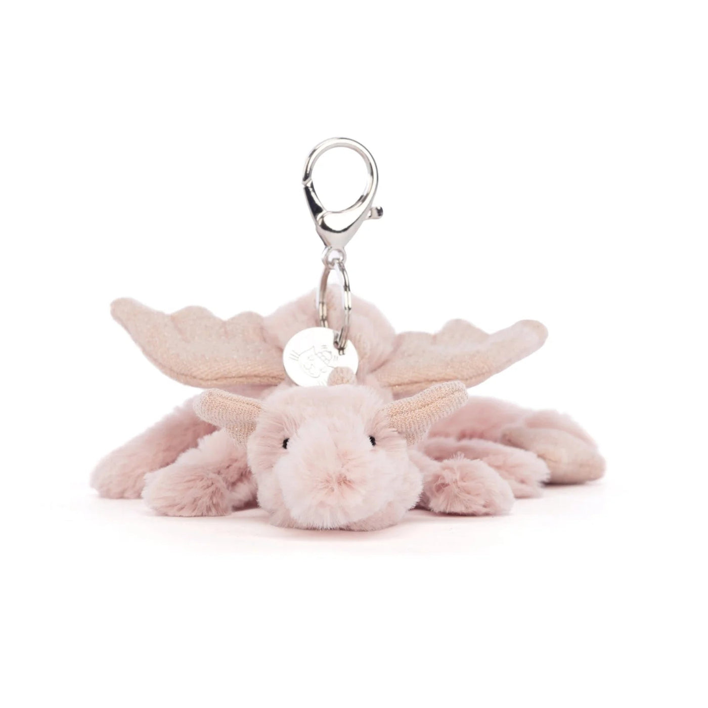 Jellycat Rose Dragon Bag Charm Soft Toy Jellycat 