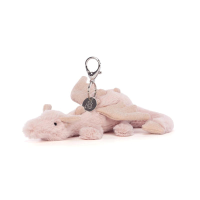 Jellycat Rose Dragon Bag Charm Soft Toy Jellycat 