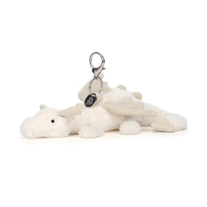 Jellycat - Snow Dragon Bag Charm - Discontinued