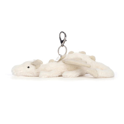 Jellycat Snow Dragon Bag Charm Soft Toy Jellycat 