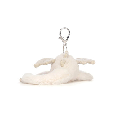 Jellycat Snow Dragon Bag Charm Soft Toy Jellycat 