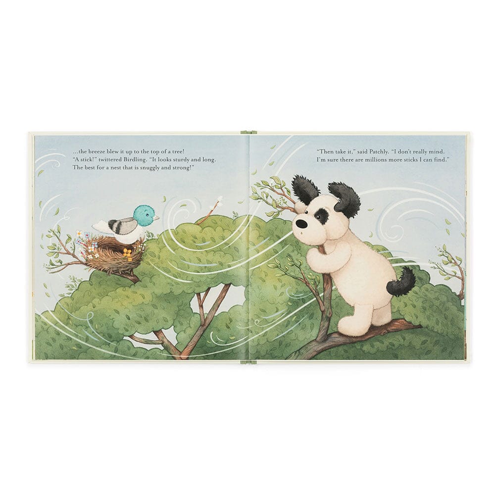 Jellycat The Pick of the Sticks Book and Bashful Black & Cream Puppy Original Bundle Jellycat 