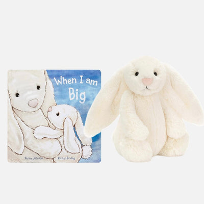 Jellycat When I Am Big Book & Bashful Cream Bunny Medium Bundle Jellycat 