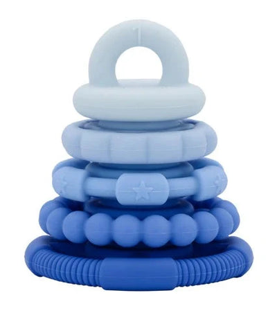 Jellystone - Rainbow Stacker and Teether Toy | Blueberry Ombre Stacker Jellystone 