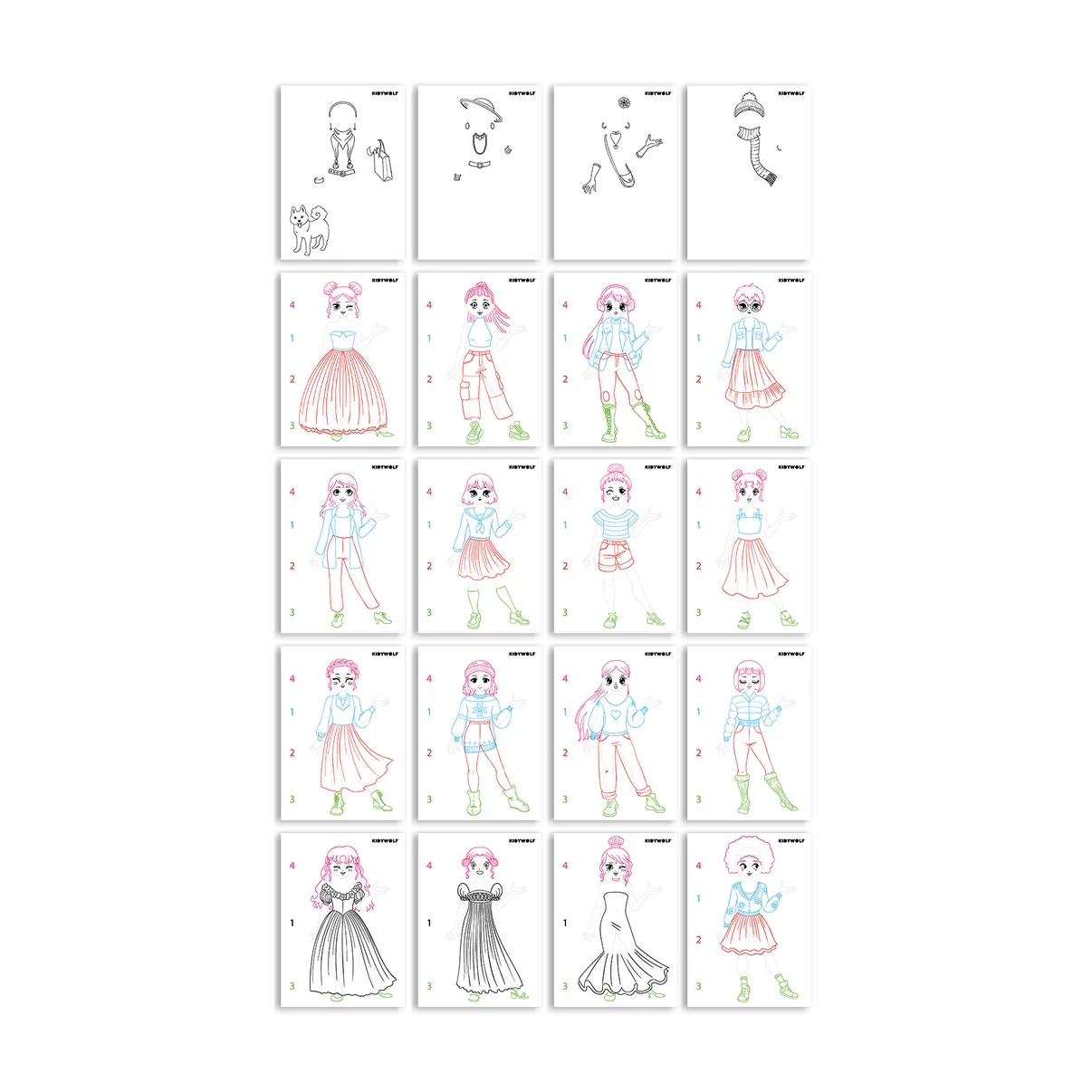 Kidywolf - Kidydraw Pro Fashion Activity & Craft Kidywolf 