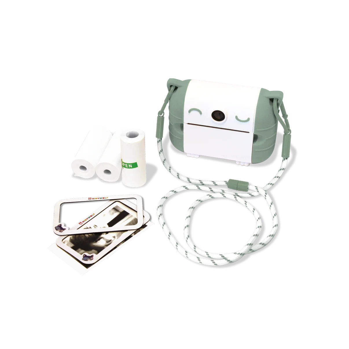 Kidywolf - Kidyprint Thermal Printing Camera | Green Camera Kidywolf 