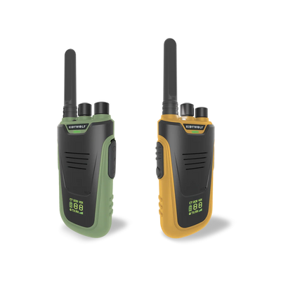 Kidywolf - Kidytalk Long Range Walkie Talkie | Green/Orange Walkie Talkie Kidywolf 