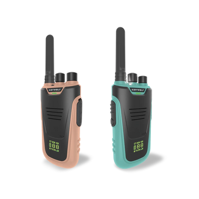 Kidywolf - Kidytalk Long Range Walkie Talkie | Natural/Cyan Walkie Talkie Kidywolf 