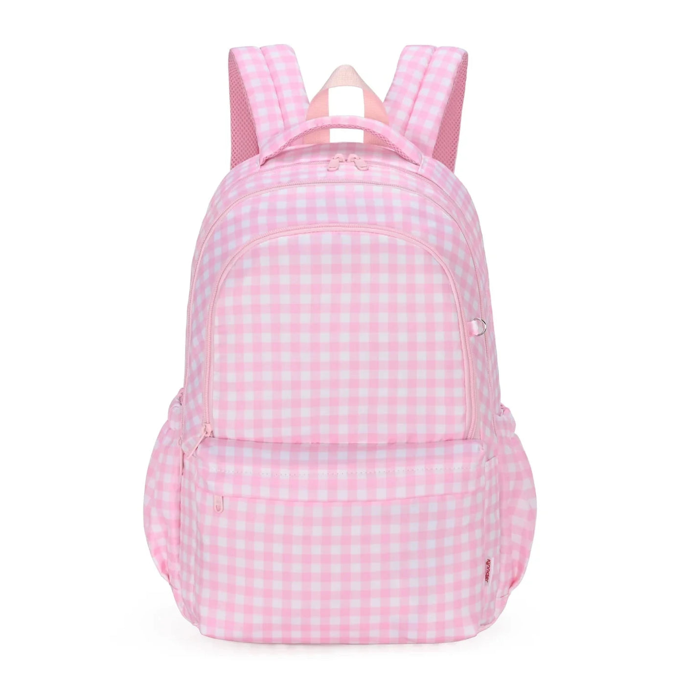 Kinnder - Campus School Backpack 2.0 | Pink Gingham Backpacks Kinnder 