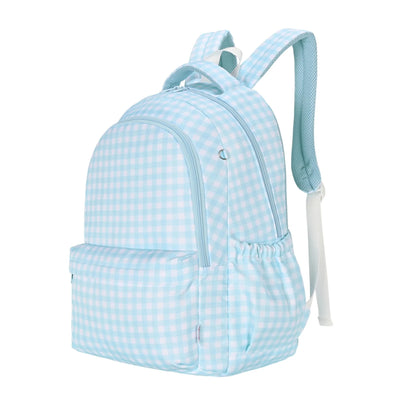 Kinnder - Campus School Backpack | Blue Gingham Backpacks Kinnder 