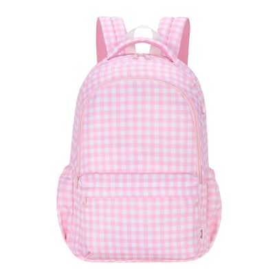 Kinnder - Campus School Backpack | Pink Gingham Backpacks Kinnder 