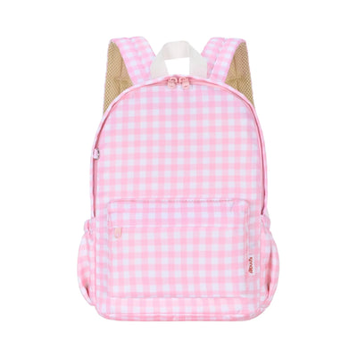 Kinnder - Daycare/Toddler Mini Backpack | Pink Gingham Backpacks Kinnder 