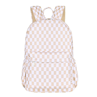 Kinnder - Junior Backpack | Caramel Check Mealtime Kinnder 