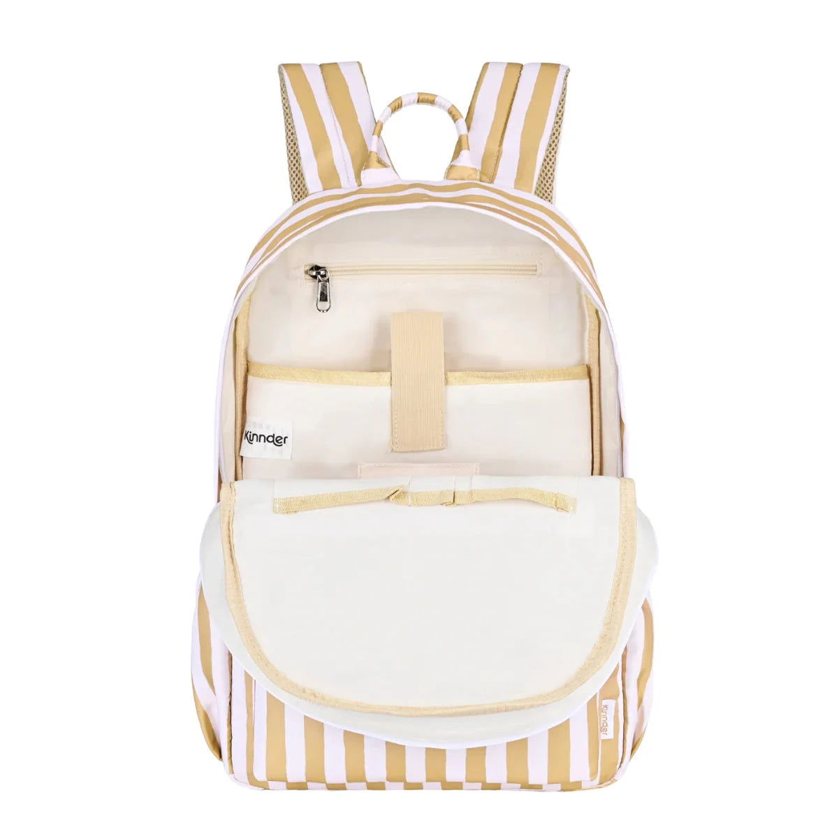 Kinnder - Junior Backpack | Mustard Stripe Mealtime Kinnder 