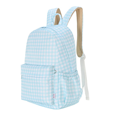 Kinnder - Kindy/School Junior Backpack | Blue Gingham Backpacks Kinnder 