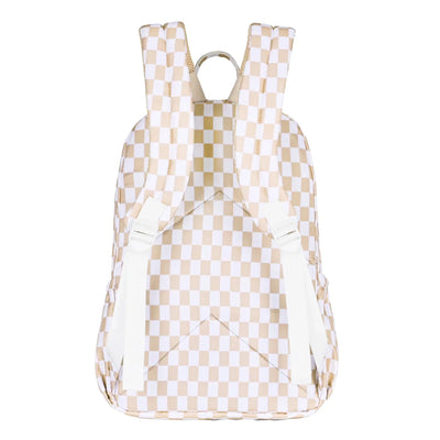 Kinnder - Kindy/School Junior Backpack | Caramel Check Mealtime Kinnder 