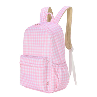 Kinnder - Kindy/School Junior Backpack | Pink Gingham Backpacks Kinnder 