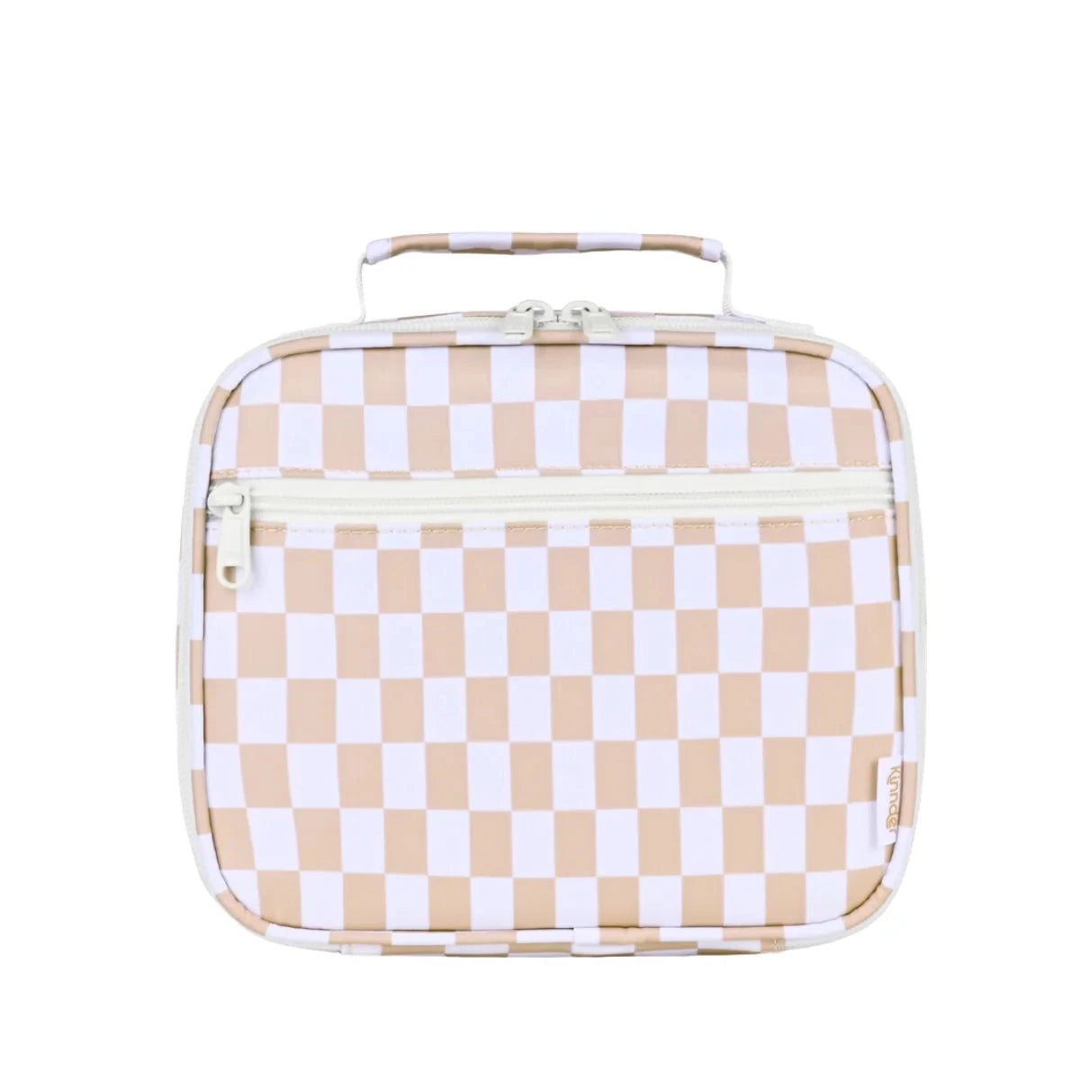 Kinnder - Mini Insulated Lunch Bag | Caramel Check Mealtime Kinnder 