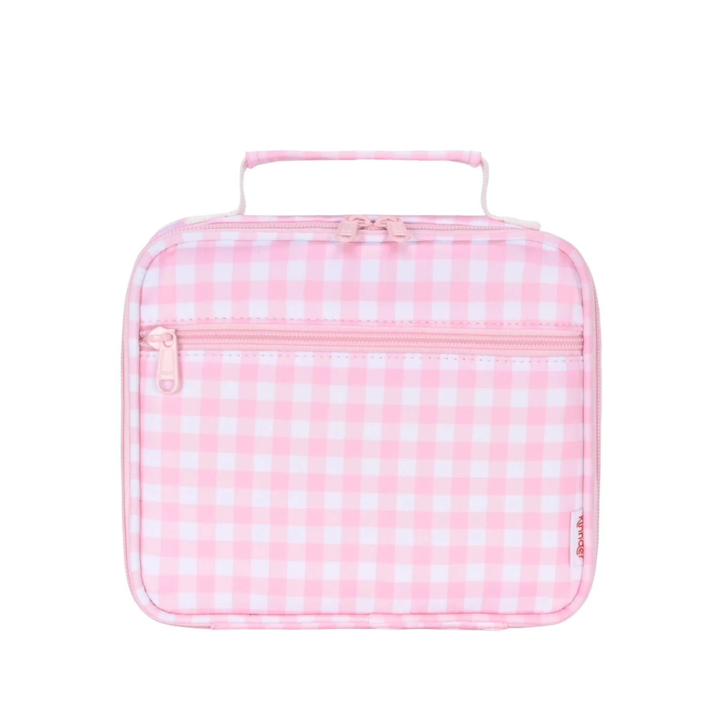 Kinnder - Mini Insulated Lunch Bag | Pink Gingham Mealtime Kinnder 