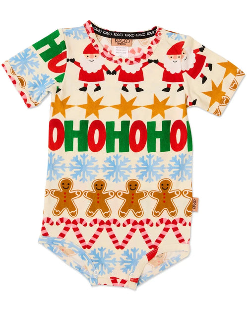 Kip & Co - Organic Short Sleeve Romper | Festive Garland