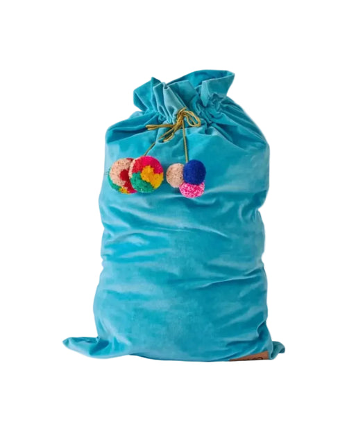 Kip & Co - Velvet Santa Sack | Blue Bells