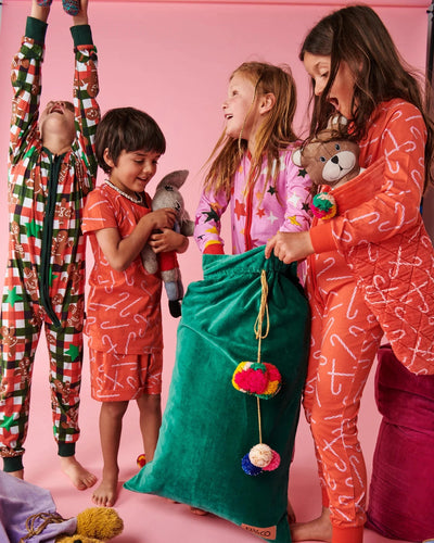 Kip & Co Velvet Santa Sack - Jade Green Santa Sack Kip & Co 