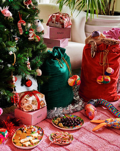 Kip & Co Velvet Santa Sack - Jade Green Santa Sack Kip & Co 