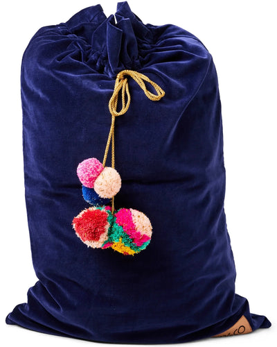 Kip & Co Velvet Santa Sack - Navy Blue Santa Sack Kip & Co 