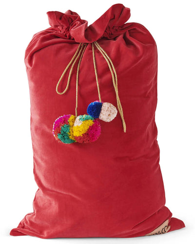 Kip & Co Velvet Santa Sack - Red Santa Sack Kip & Co 