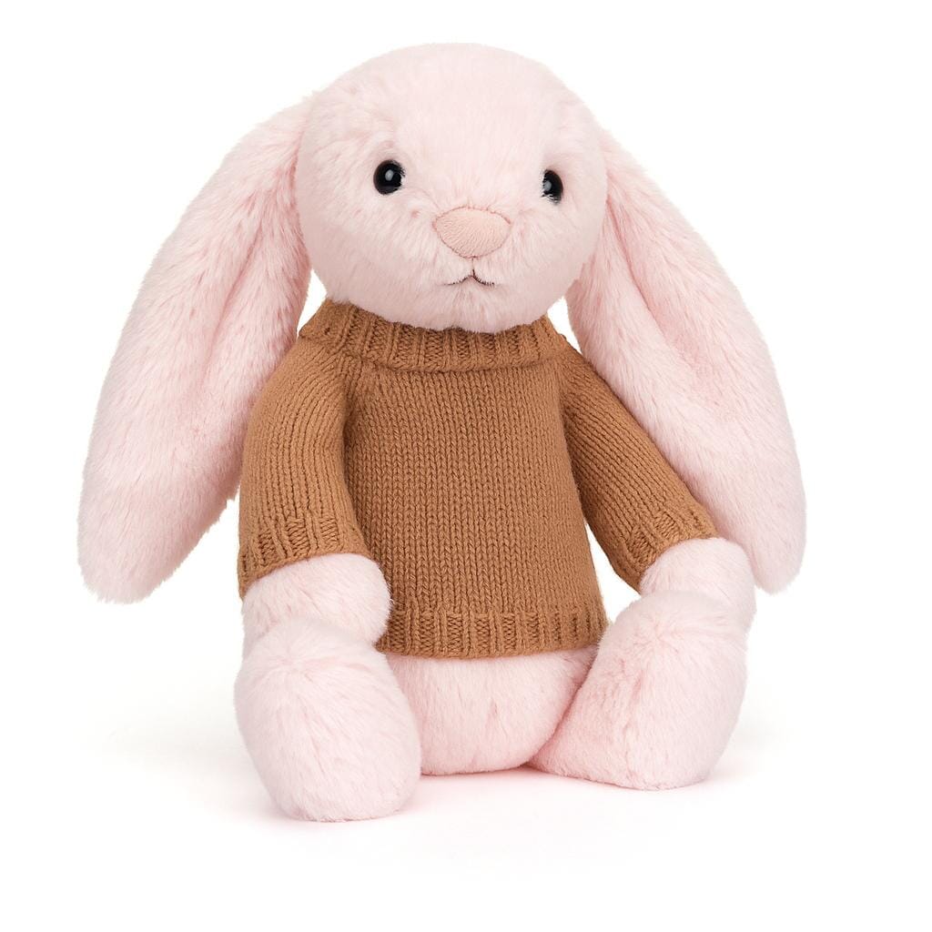 Knitted Jumper Biscuit - With Optional Personalised Name | Fits Medium Bashful Jellycat (JUMPER ONLY) Cherrie Baby Boutique 