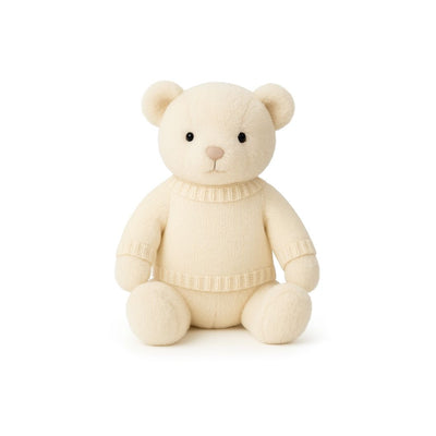 Knitted Jumper Cream - With Optional Personalised Name | Fits Medium Soft Toy (JUMPER ONLY) Cherrie Baby Boutique 
