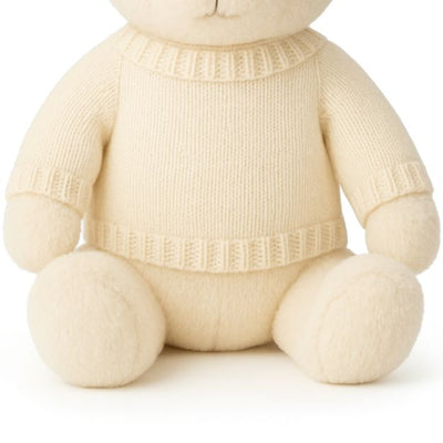 Knitted Jumper Cream - With Optional Personalised Name | Fits Medium Soft Toy (JUMPER ONLY) Cherrie Baby Boutique 