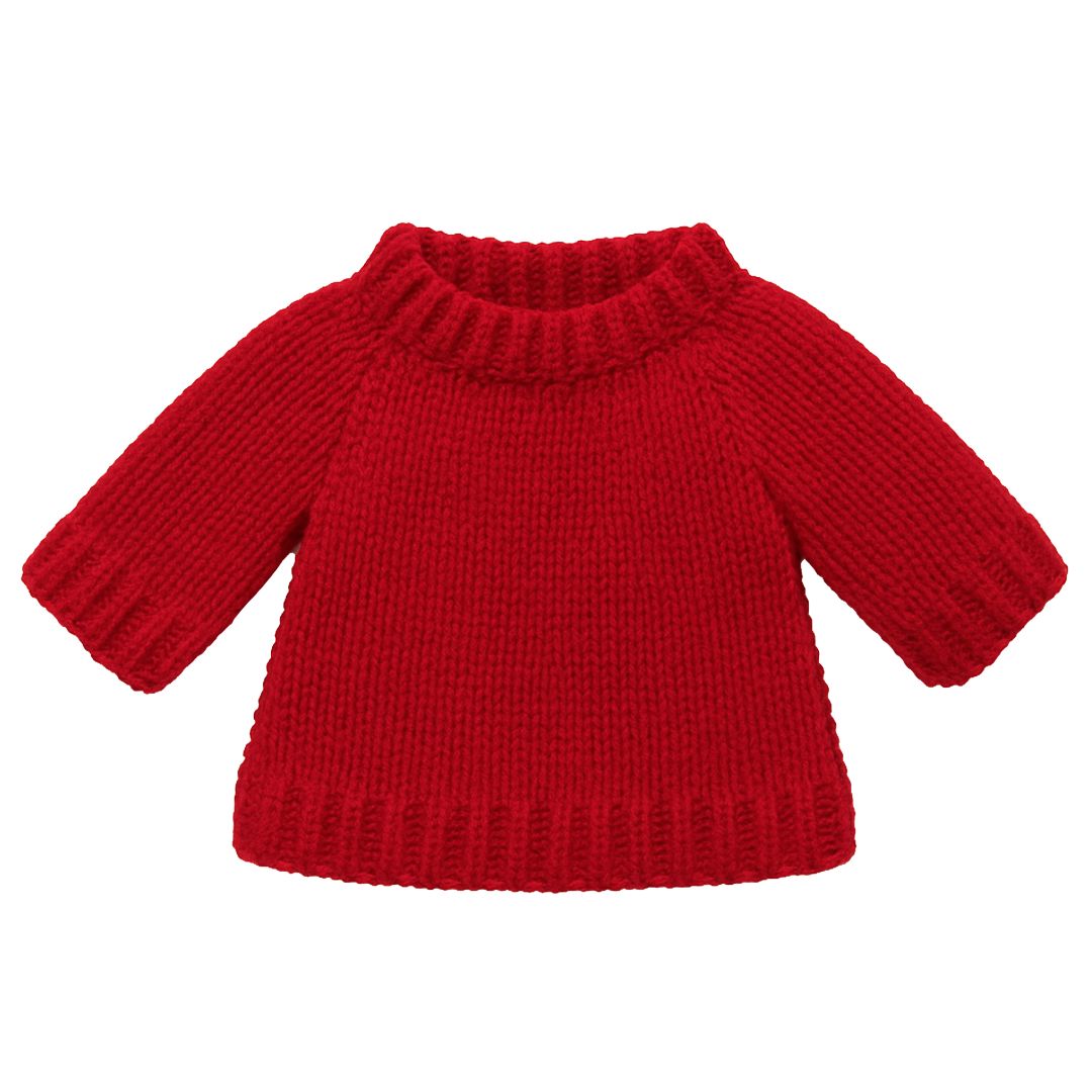 Knitted Jumper Red - With Optional Personalised Name | Fits Medium Soft Toy (JUMPER ONLY) Cherrie Baby Boutique 